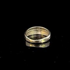 Unisex Gold-Diamond Wedding Band 3 Diamonds .03 Carat T.W. 10K White Gold 2.39g